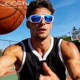 thumbnail image 7 of Joopin Wrap Around Sunglasses Men Women Polarized UV400 Square Fashion Sports Sun Glasses(Dark Orchid), 7 of 7