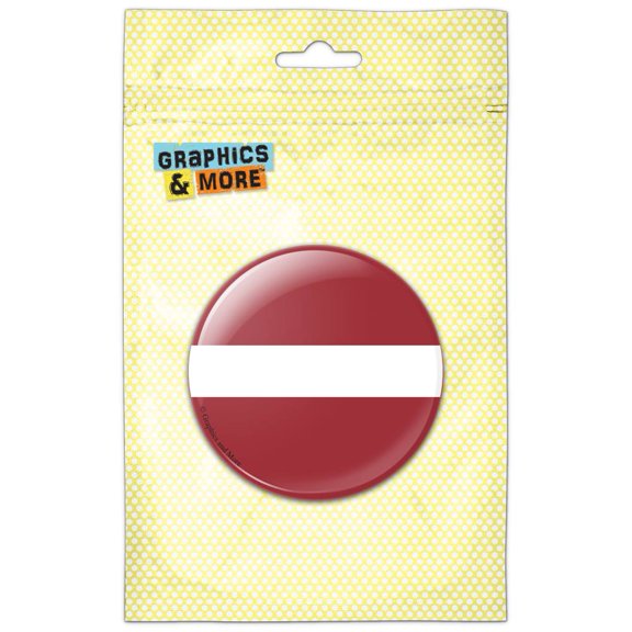 Latvia National Country Flag Pinback Button Pin Badge