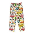 thumbnail image 4 of Junzan Transports With Animals Women'S Pajama Pants Drawstring Comfy Sleep Bottoms With Pockets, 4 of 9