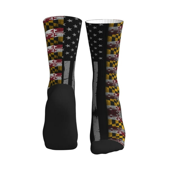 Men Women Usa Maryland Flag Novelty Sports Design Casual Dress Socks