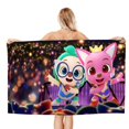 thumbnail image 1 of PINKFONG Toalla de playa de secado rápido con diseño temático, regalo para mujeres y niñas, ideal para cumpleaños, fans, amantes de la música, uso en la playa o al aire libre,78*160cm, 1 of 6