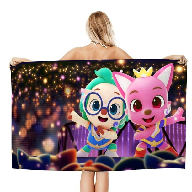 PINKFONG Toalla de playa de secado rápido con diseño temático, regalo para mujeres y niñas, ideal para cumpleaños, fans, amantes de la música, uso en la playa o al aire libre, 78 × 150 cm