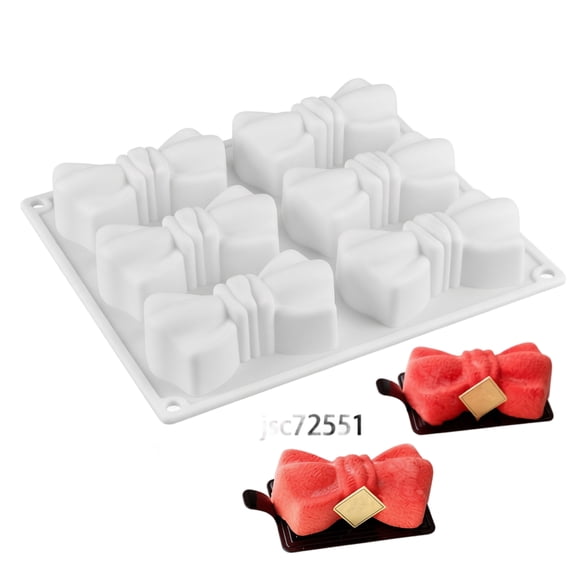 Silicone Bow Tie Cake Mold Non-Stick Baking Mold For Mousse Pastry Dessert 1 Pack