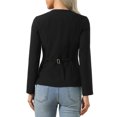thumbnail image 3 of INSPIRE CHIC Business Casual Blazers for Women Button Down Scoop Neck Long Sleeve Office Work Blazer Jackets with Pockets M Black, 3 of 5