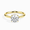 Yellow Gold, variant on 925 Sterling Silver Round Solitaire Moissanite Engagement Ring for Women
