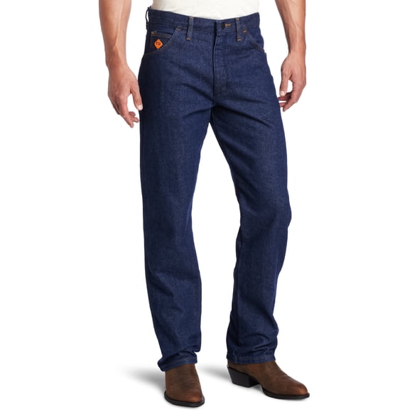 Vaqueros Wrangler Riggs Workwear FR Relaxed Fit para hombre, color azul