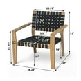 thumbnail image 3 of Maude Classic Outdoor Patio Club Chairs with Rope Weaving, Armchairs with Solid Wood Frame, Black, Set of 2, 3 of 13