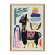 thumbnail image 1 of Kate and Laurel Sylvie Llama Mesatawe Lienzo enmarcado por Rachel Lee 18x24 Decoración de pared abstracta caprichosa natural, 1 of 1