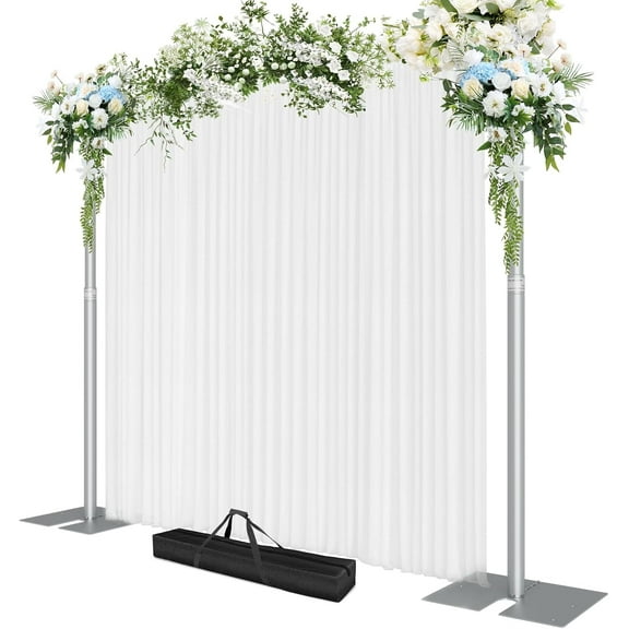 Emart Heavy Duty Backdrop Stand,10x10ft Adjustable Metal Background Frame with 9.26lb Steel Base