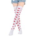 thumbnail image 3 of SDNall Knee High Socks Valentines Day Winter Warm Striped Calf Socks and Knee Socks for Women and Men Universal Socks Mid-Calf Socks Socks (,Black), 3 of 6