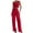 Red, variant on Womens Blazer Vest Trousers Sets 2 Piece V Neck Crop Tops with High Waisted Pants Business Casual Outfits Matching