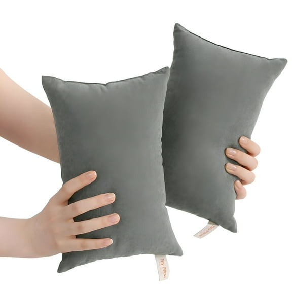 LAMIRO 2 Pack Small Pillow,Mini Pillow for Travel,Sleeping,Nap and Neck,Knee,Lumbar Support,Tiny Cushion for Pet,Dogs,(Multicolor),11x7"