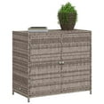 thumbnail image 5 of VidaXL Contemporary Poly Rattan Storage Cabinet, 32.7" x 17.7" x 29.9", Gray, 5 of 11