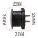thumbnail image 2 of Medidor de voltaje a prueba de agua Mini probador de voltaje de pantalla digital DC 12V-24V Probador LED para automóvil Motocicleta Auto Camión RV (Azul) 15g JAMW Sencillez, 2 of 3