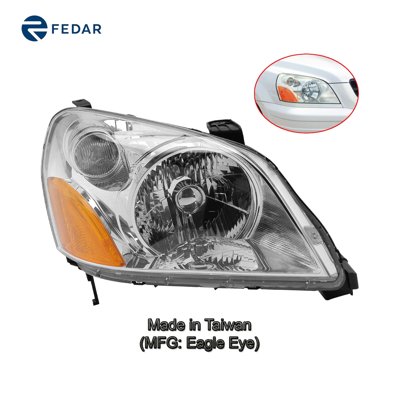 Headlight Fit 2003 2004 2005 Honda Pilot Passenger Side