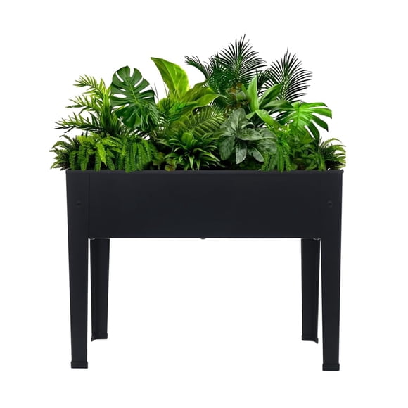 BAOYOUNI Planter Box Raised Garden Bed with Legs, Indoor Outdoor Elevated Rectangular Garden Beds Patio Backyard Stand 17.71''H f
