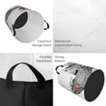 thumbnail image 4 of Fotbe Laundry Hamper With Durable Leather Laundry Basket Moose Kissing Under Mistletoe Thickened Waterproof Round Collapsible Laundry Hamper, Dirty Clothes Laundry Basket, 4 of 8