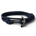 thumbnail image 1 of Pulsera de ancla negra de alta calidad con dije de cadena de cuerda de supervivencia L,13, 1 of 4