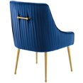 thumbnail image 3 of Modway Discern Pleated Back Upholstered Performance Velvet Dining Chair Set of 2 in Navy, 3 of 6