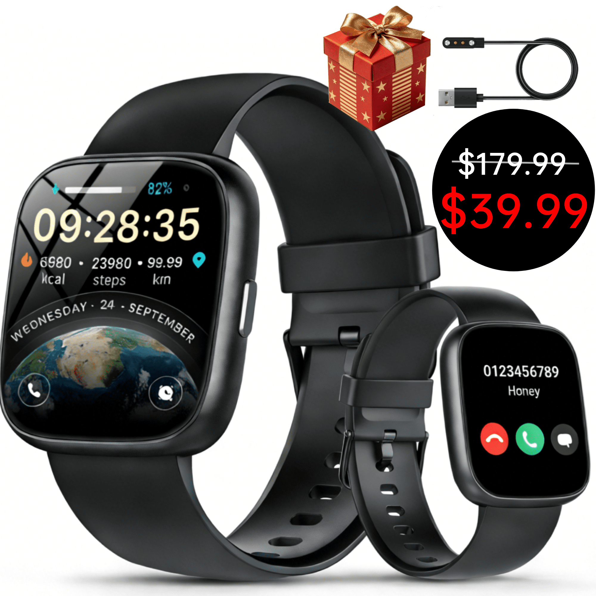 hi-yan⭐︎ 2025 NEW 1.27''HD Screen Smart Watch fits for Android and Iphone