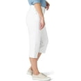 thumbnail image 2 of Lee Women's Relaxed Fit Capri Jean, White, 4, 2 of 5