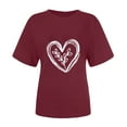thumbnail image 4 of Tbopshirt Valentine's Day T-Shirts for Women Short Sleeve Graphic Tees,Summer Plus Size Tops,Valentines Day Fashion Crewneck Printing Love Heart T-Shirt Casual Loose Womens Tops S-XXXL, 4 of 6