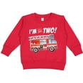 thumbnail image 2 of Inktastic I'm 2 Fire Truck 2nd Birthday Toddler Sweatshirt, 2 of 4