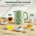 thumbnail image 4 of 1.8L with Temperature Gauge, 1500W Fast Boiling Electric Tea Kettle, 100% Stainless Steel Retro-Style Hot Water Kettle Electric - Glowing LED Light, Auto Shut-Off & Boil-Dry Protection, 4 of 5
