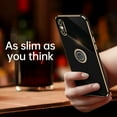 thumbnail image 2 of Cute Case for (4.7 Inch) iPhone SE 2020 & iPhone 8 & iPhone 7, with Phone Ring Holder, Durable Silicone Grip Stand Case, Slim Lightweight Thin Cover, Sturdy Anti-Scratch Protective Phone Case (Black), 2 of 2