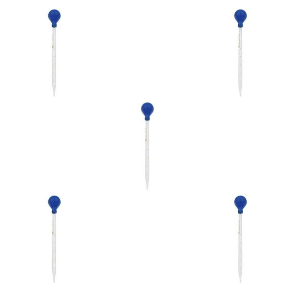 Eigraketly Calibrated Dropper Portable Test 5ml Head Laboratory Accuracy School Transfer Scale Rubber Pipette Manual Type2 NO2