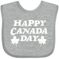 thumbnail image 3 of Inktastic Happy Canada Day with Distressed Maple Leaves Boys or Girls Baby Bib, 3 of 4