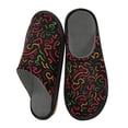 thumbnail image 2 of IAUYY Memory Foam House Slippers Suitable for Both Men and Women. Comfortable, Anti-Slip Plush Flat-Bottomed Slippers The Best Holiday Gift Red and Green Lines, 2 of 9