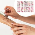 thumbnail image 4 of Unique Bargains 10 Pcs Realistic Fake Tattoos Party Styles Temporary Tatto Pink, 4 of 5