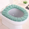 thumbnail image 5 of Leodye 1PCS Toilet Seat Cushion Winter Thickened Toilet Seat Knitted Toilet Seat Cushion Washable Household Toilet Seat-17.32 × 14.17in, 5 of 5