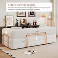 thumbnail image 3 of avobird 78" Convertible Sofa Bed, 5-in-1 Corduroy Futon Pull Out Couch, No Assembly Boneless Sleeper Sofa for Living Room & Bedroom, White, 3 of 6
