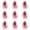 Pink5, variant on 60pcs Halloween Mini Ghosts Figures Luminous Small Little Resin Ghost Figurines to Hide Glow in The Dark Tiny Statue for Halloween Party Favors Dollhouse Decorations Toys