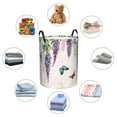thumbnail image 6 of PAYOHTO Foldable Laundry Room Hamper Bucket Waterproof Bathroom Basket for College Student Living Room Storage Pillows Blankets Floral Summer Pattern, 6 of 8