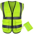 thumbnail image 1 of GOGO High Visibility Breathable Safety Vest Reflective Uniform Vest with Carry Bag-Yellow-XL, 1 of 8