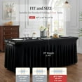 thumbnail image 2 of NAMZI 8ft Spandex Table Cloth for Standard Folding Tables-3Pack Black Table Cloth Table Protector for Party, Wedding, Cocktail, Banquet, Festival, 2 of 5