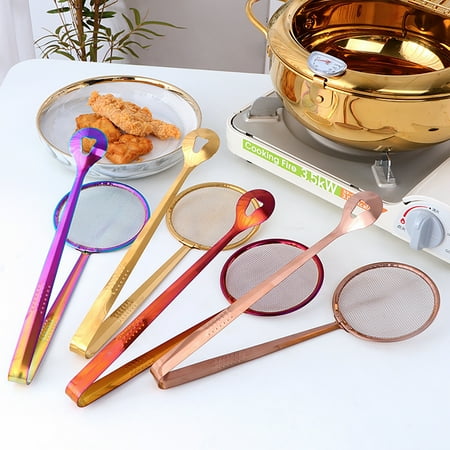 

Jiaroswwei Dropping Net Clip Lightweight Anti-rust Stable Stainless Steel Strainer Clamp Food Fryer with Clip for Home