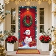 thumbnail image 4 of Christmas Door Set With Decorative Border And Santa Claus Design, Complete Party Festival Decoration Kit Including Door Stickers And Scene Hanging Cloth, Transformative Entryway Display For Holiday G, 4 of 6