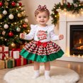 thumbnail image 2 of Enyan Newborn Baby Girl Christmas Clothes Toddler Cute Outfits Infant Long Sleeve Romper Tutu Skirt + Headband Set 3Pcs, 2 of 9