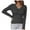 Grey, variant on vigerkar Womens Long Sleeve Shirts V-Neck Rib Knit Slim Fit Tops Casual Stretch Basic Tee Going Out Top Fall Fashion (Hot Pink, L)