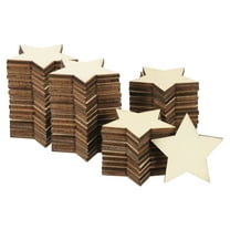 35mm Wooden Stars, 100 Pack Unfinished Wood Stars Blank Wooden Cutouts