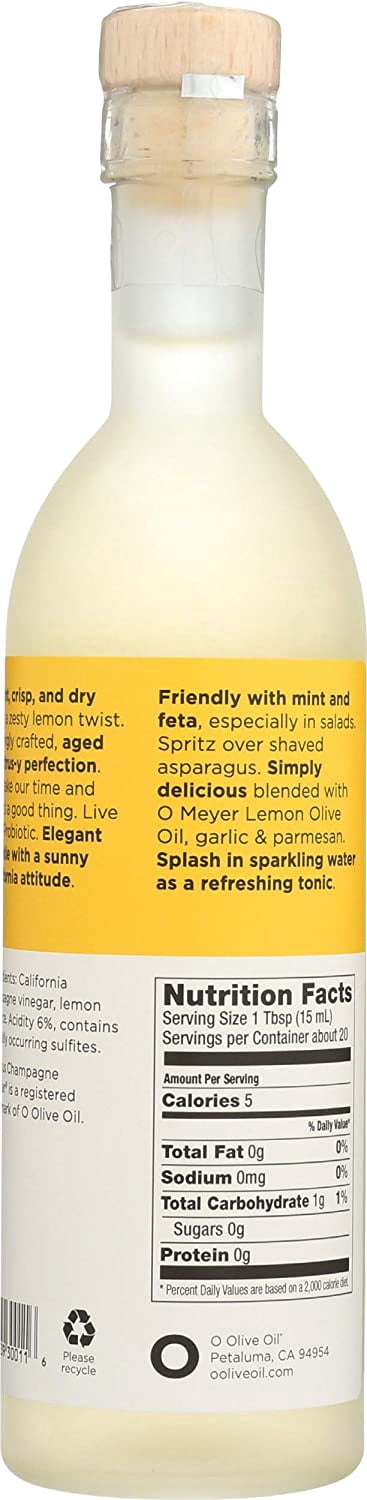 O California Citrus Champagne Vinegar, 300 mL [Pack of 6]