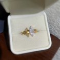 thumbnail image 2 of Exquisite 2 Carat Lab Created Moissanite Rings Women Marquise Cut D Color VVS1 925 Sterling Silver Diamond Engagement Rings Ideal Choice for Couple Parties Date Travel, 2 of 7