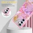 thumbnail image 3 of CASEFIV for Samsung Galaxy A14 5G Case, Gold Glitter Bling Marble Hard PC Slim Fit Shockproof Full Body Rugged Drop Protective Phone Cover for Women Girls Men,Rose Red, 3 of 7