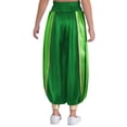 thumbnail image 3 of inhzoy Boys Arabian Prince Kids Satin Trousers Party Bell Bottoms Outfit Green 8, 3 of 5