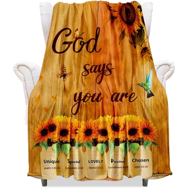 LHSHID Bible Verse Blanket Inspirational Religious Gift with Bible Verse Religious Gifts for Women 50x60in