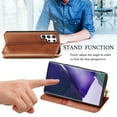thumbnail image 3 of Allytech Flip Wallet Case for Samsung Galaxy S22 Ultra, Premium PU Leather Luxury Case with Kickstand & Card Slots, Magnetic Closure Inner Soft TPU Shockproof Protective Case for Women Men - Brown, 3 of 9